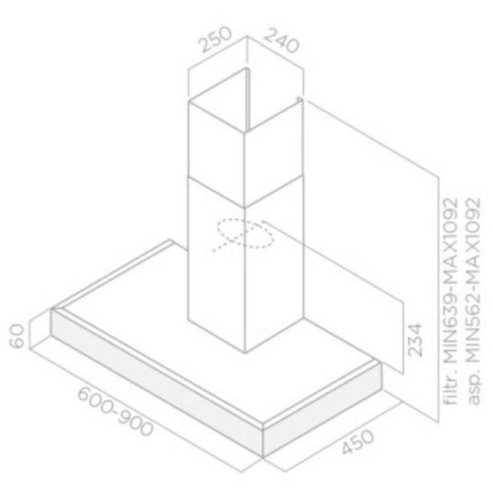 Built-in Elica CRUISE 90 hood