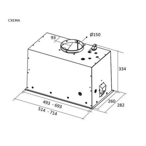 Built-in hood ELICA Lane WH 52