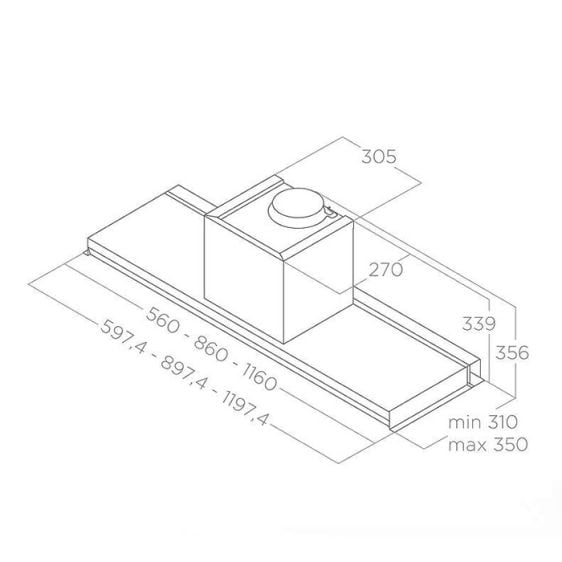 Built-in hood ELICA Lever IX 56