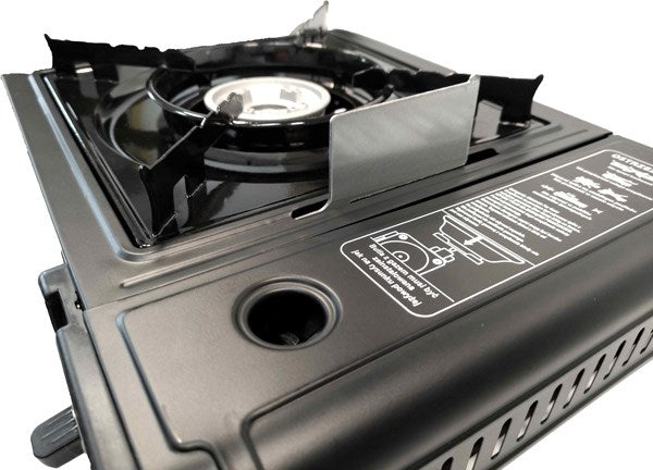 ELICO BDZ-155B Portable camping gas stove for 2.2 kW cartridges, piezo ignition.