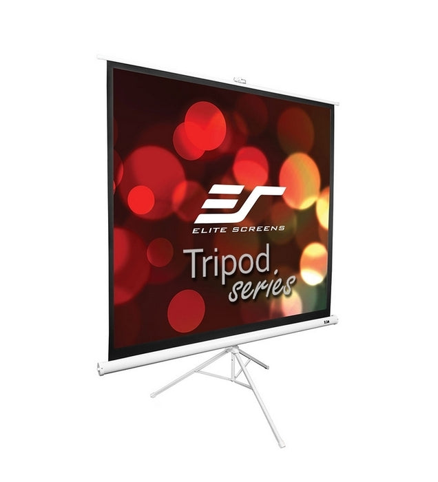 Elite Screen T99NWS1 Tripod, 99" (1:1), 177.8 x 177.8 cm, White