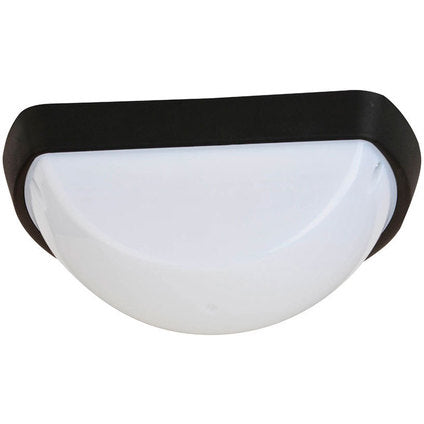 AQUA HALFMOON OPAL WALL LIGHT IP54 E27 BLACK ELMAK