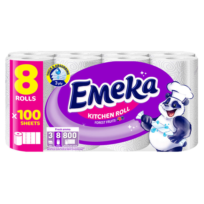 KITCHEN PAPER 3 LAYERS FOREST FRUITS 8 PCS EMEKA