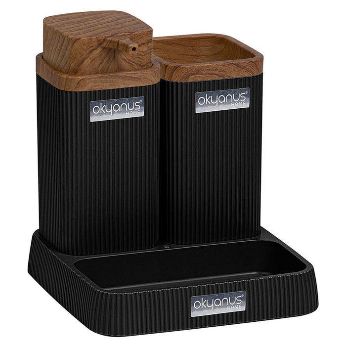 SOAP DISPENSER BRUSH HOLDER BLACK EMIR
