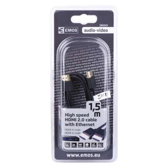 CABLE HDMI ETHERNET 2.0 SB0501 EMOS