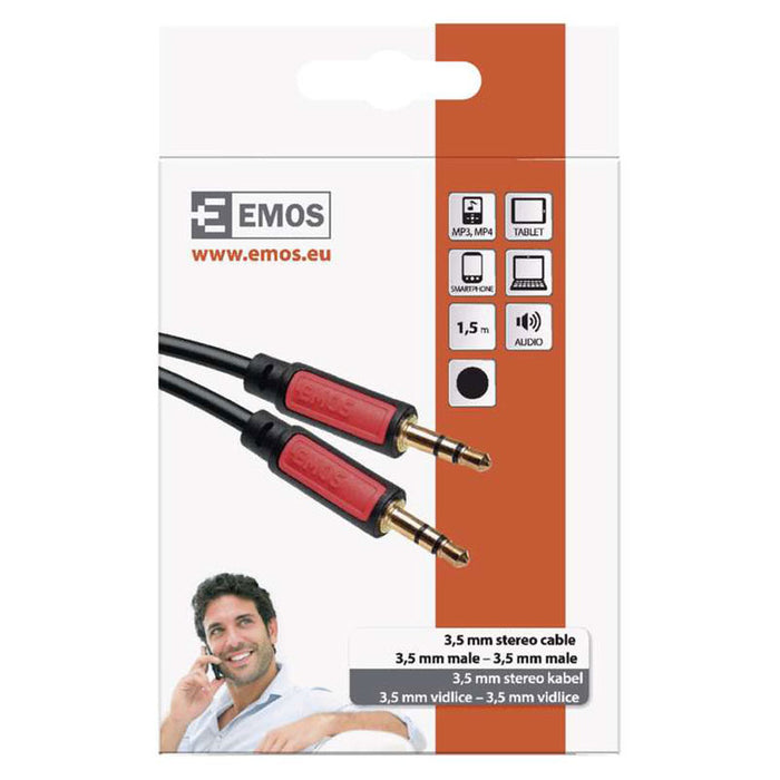 AUDIO CABLE 3.5MM 1.5M EMOS