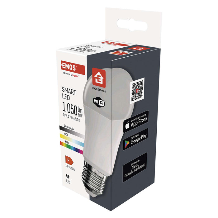 SMART BULB EMOS 11W E27 RGBW 1050 LM
