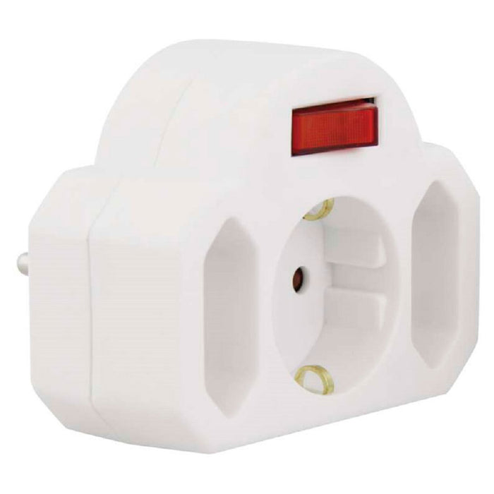 ADAPTER 3 SOCKETS WITH EMOS P00282 KEY