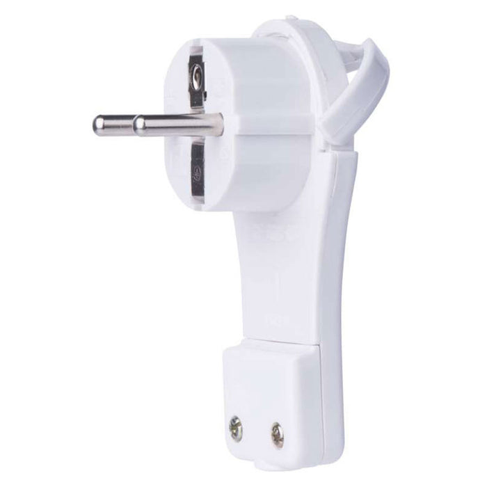 PLUG EMOS FLAT CORNER WHITE P0059