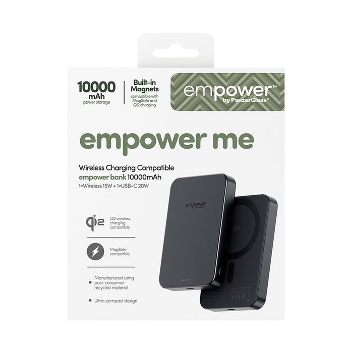 EXTERNAL BATTERY EMPOWER Wireless Charge 10 Ah Black