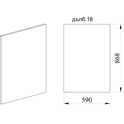 END PANEL BOTTOM ROW IRIM 1.8X57X87 CM - Модулни кухни<<<Кухненски мебели<<<Кухня<<<Praktiker