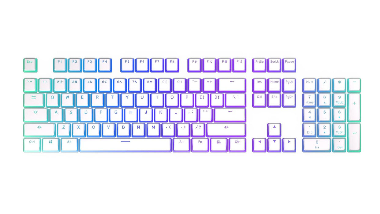 ENDORFY Mechanical Keyboard Caps - 104 pcs PBT, US Layout, Onyx White