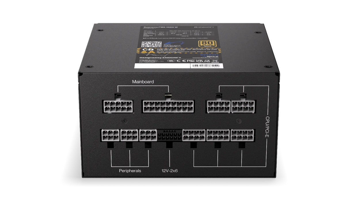 Power supply unit Endorfy Supremo FM6 1000W 80+ Gold, PCIe 5.1 - Fully Modular
