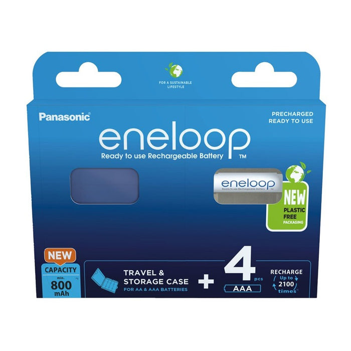 4BP. BATTERIES BLUE CASE AAA 800 ENELOOP