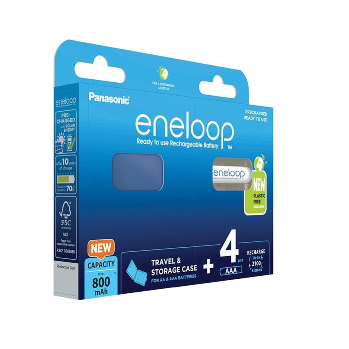 4BP. BATTERIES BLUE CASE AAA 800 ENELOOP