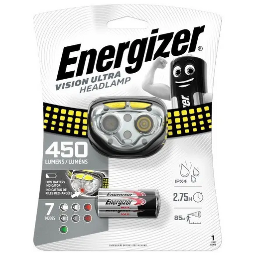 ENERGIZER Headlight Vision Ultra 3AA 450 LM 3 colours of light