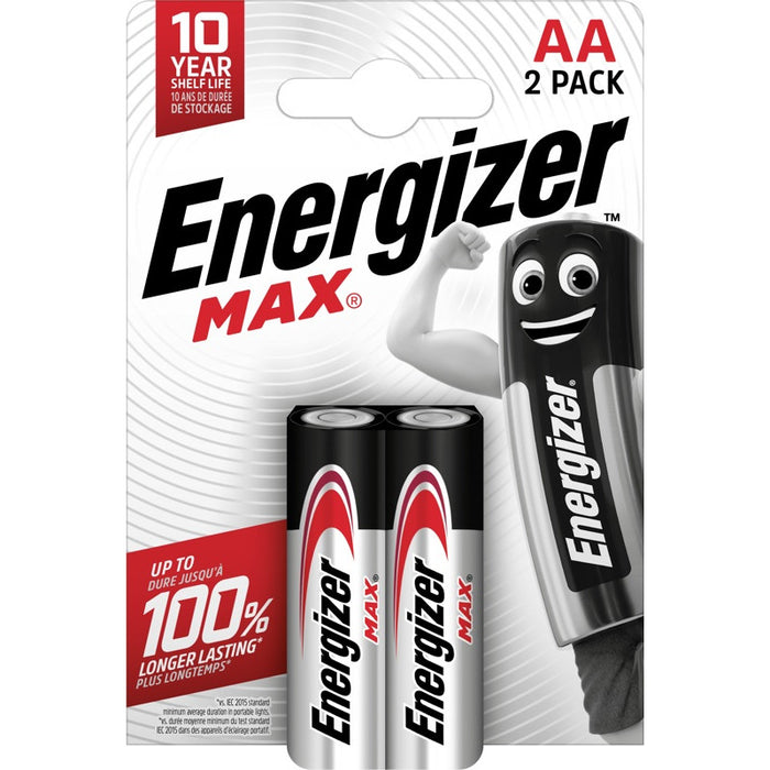 ALKALINE BATTERY ENR MAX ALK AA CHP2 ENERGIZER PANASONIC