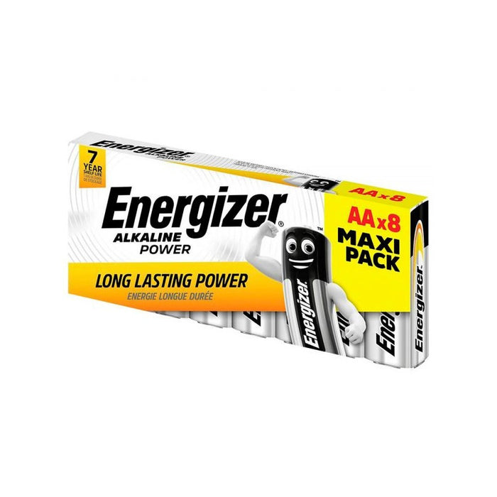 BOX OF 8 ALKALINE BATTERIES ALKALINE POWER AA CHP8 SRP ENERGIZER