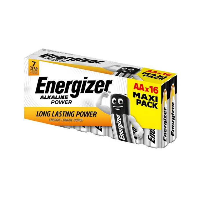 BOX OF 16 BATTERIES ALKALINE POWER AA CHP16 SRP ENERGIZER