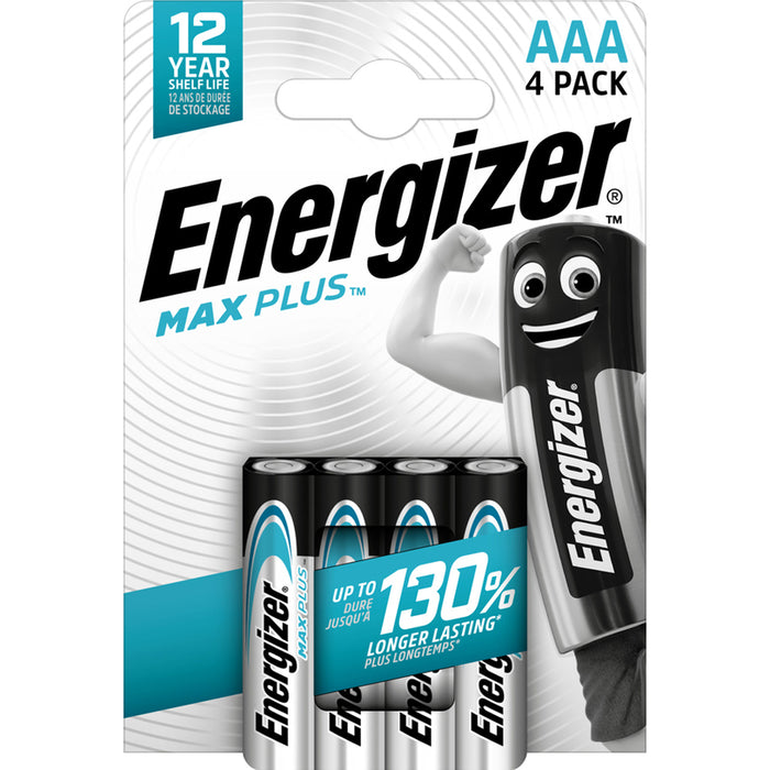 BATTERY AAA 1.5V 4 PCS ENERGIZER MAX PLUS