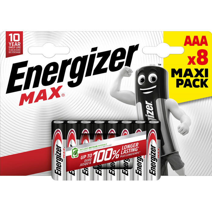 BATTERY MAX AAA 1.5V 8 PCS ENERGIZER MAX