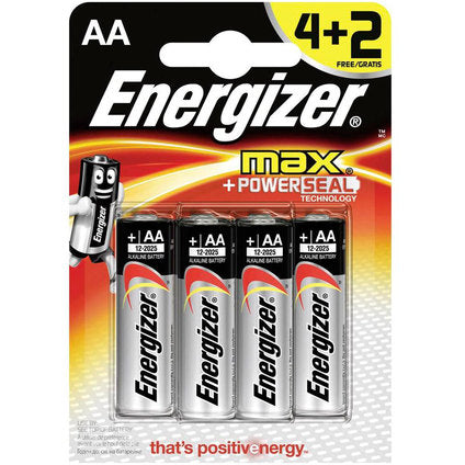 ALKALINE BATTERY MAX AA 1.5V 4 ENERGIZER MAX AA
