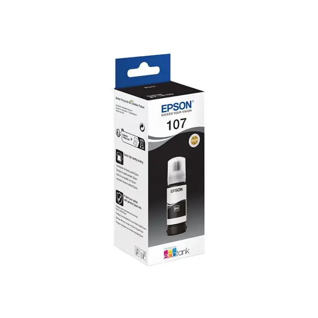EPSON 1LB 107 EcoTank Black Ink Bottle - Мастила и Мастилени глави<<<Консумативи - Мастила<<<Печат Сканиране и