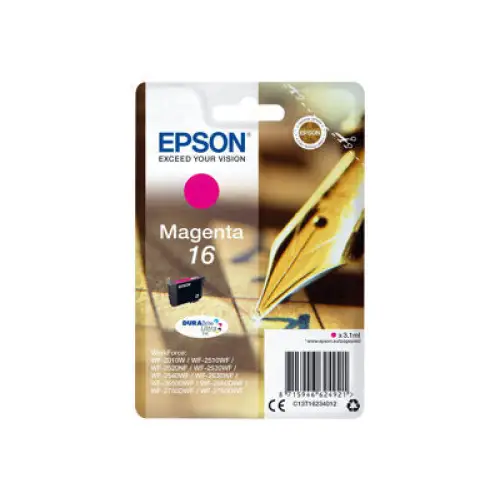 EPSON 1LB 16 ink cartridge magenta standard capacity 3.1ml 165 pages 1-pack RF-AM blister w/s - Мастила и Мастилени