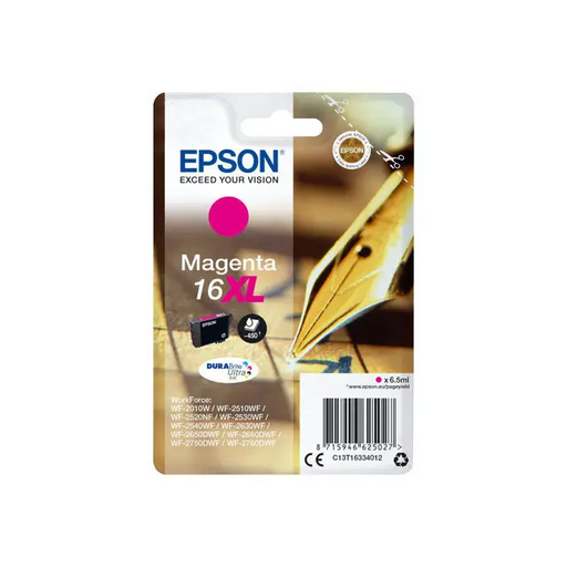 EPSON 1LB 16XL ink cartridge magenta high capacity 6.5ml 450 pages 1-pack blister without alarm - Мастила и Мастилени