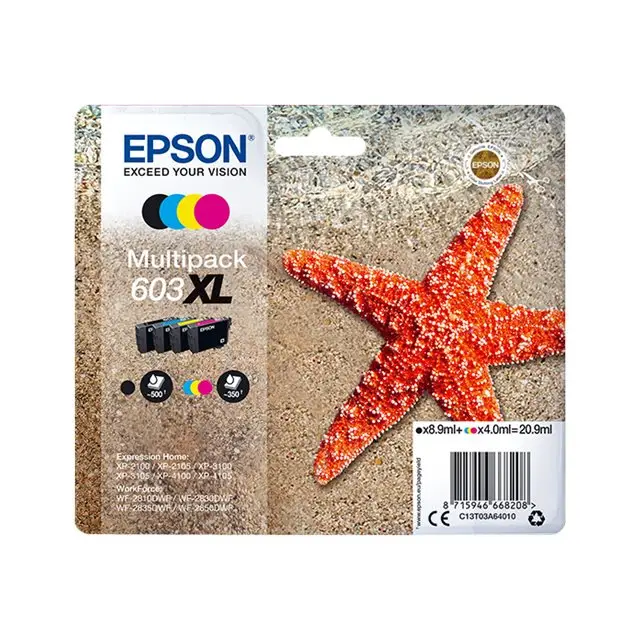 EPSON 1LB Multipack 4-colours 603XL Ink w/s - Мастила и Мастилени глави<<<Консумативи - Мастила<<<Печат Сканиране и
