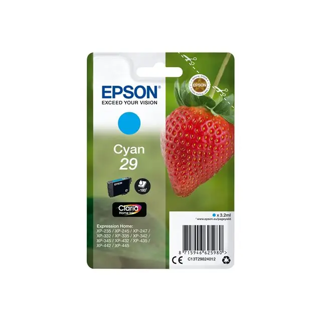 EPSON 1LB Singlepack Cyan 29 Claria Home Ink - Мастила и Мастилени глави<<<Консумативи - Мастила<<<Печат Сканиране и