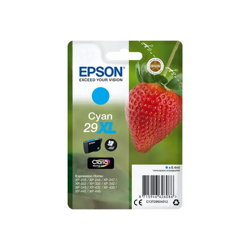 EPSON 1LB Singlepack Cyan 29XL Claria Home Ink - Мастила и Мастилени глави<<<Консумативи - Мастила<<<Печат Сканиране и