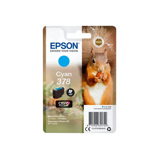 EPSON 1LB Singlepack Cyan 378 Eichhörnchen Clara Photo HD Ink - Мастила и Мастилени глави<<<Консумативи
