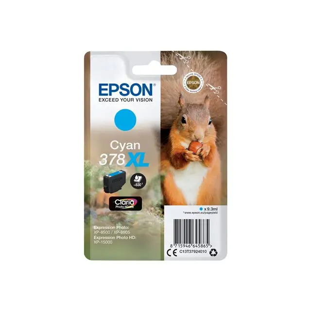 EPSON 1LB Singlepack Cyan 378XL Squirrel Clara Photo HD Ink - Мастила и Мастилени глави<<<Консумативи - Мастила<<<Печат