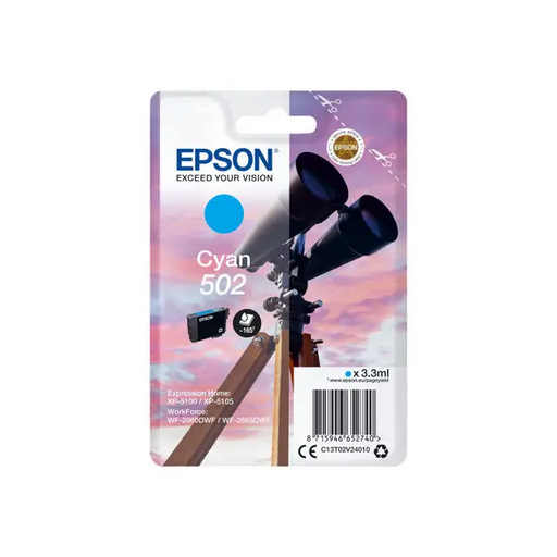 EPSON 1LB Singlepack Cyan 502 Ink - Мастила и Мастилени глави<<<Консумативи - Мастила<<<Печат Сканиране и