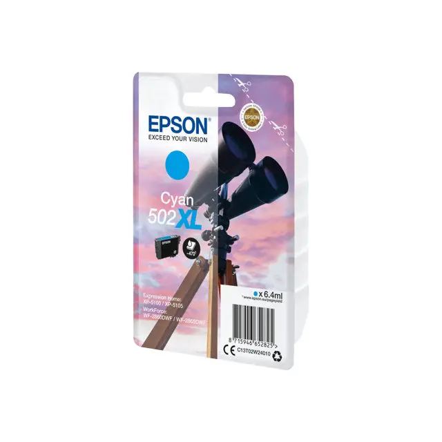 EPSON 1LB Singlepack Cyan 502XL Ink - Мастила и Мастилени глави<<<Консумативи - Мастила<<<Печат Сканиране и