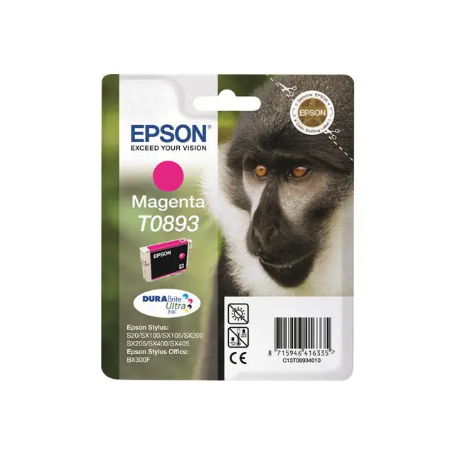 EPSON 1LB T0893 ink cartridge magenta low capacity 3.5ml 1-pack blister without alarm - Мастила и Мастилени