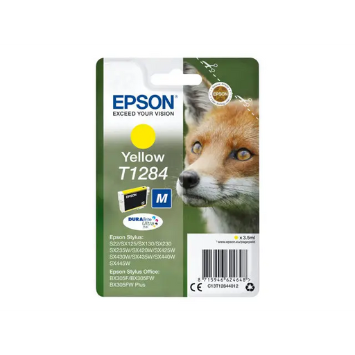 EPSON 1LB T1284 ink cartridge yellow standard capacity 3.5ml 1-pack blister without alarm - Мастила и Мастилени