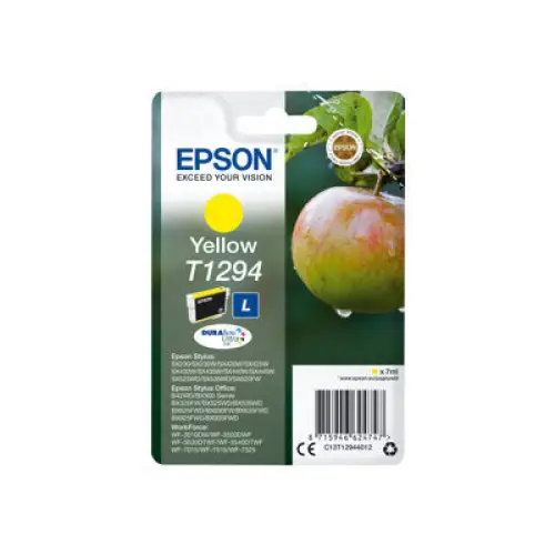 EPSON 1LB T1294 ink cartridge yellow high capacity 7ml 1-pack blister without alarm - Мастила и Мастилени