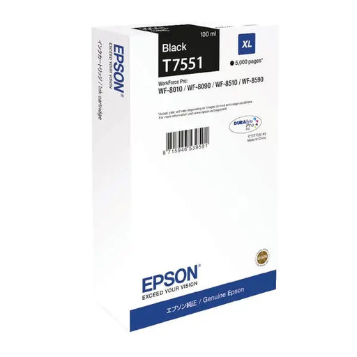 EPSON 1LB WF-8xxx Series Ink Cartridge XL Black - Мастила и Мастилени глави<<<Консумативи - Мастила<<<Печат Сканиране и