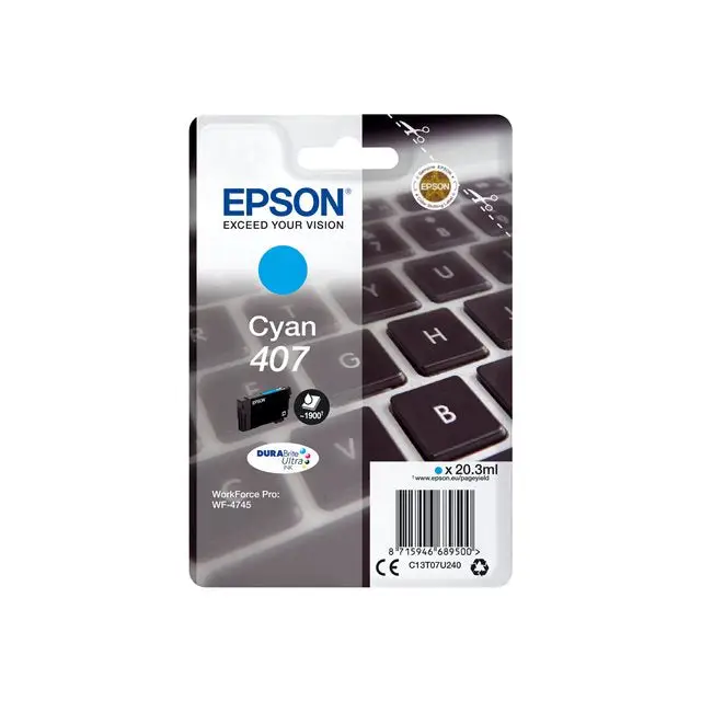 EPSON 2LB WF-4745 Series Ink Cartridge Cyan - Мастила и Мастилени глави<<<Консумативи - Мастила<<<Печат Сканиране и