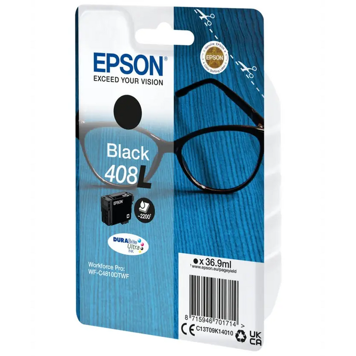 Epson 408L Spectacles DURABrite Ultra Single Black Ink - Консумативи за мастилoструйни принтери<<<EPSON