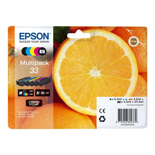 EPSON 4LB 33 Multipack non tagged Claria Premium Ink Orange - Мастила и Мастилени глави<<<Консумативи - Мастила<<<Печат
