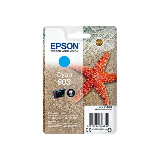 EPSON 4LB Singlepack Cyan 603 Ink w/s - Мастила и Мастилени глави<<<Консумативи - Мастила<<<Печат Сканиране и