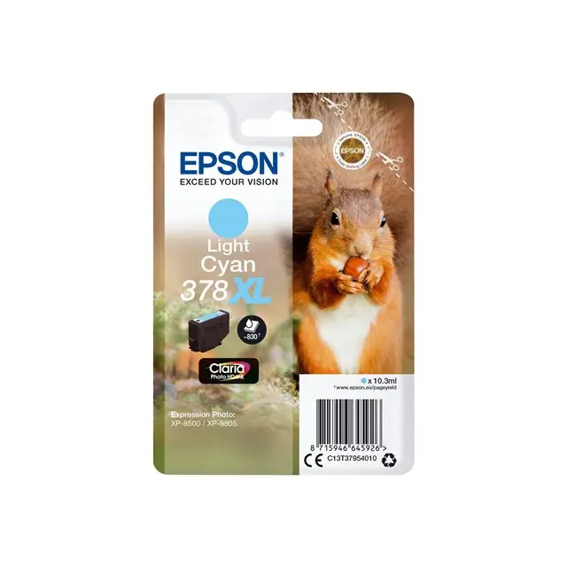 EPSON 5LB Singlepack Light Cyan 378XL Squirrel Clara Photo HD Ink - Мастила и Мастилени глави<<<Консумативи