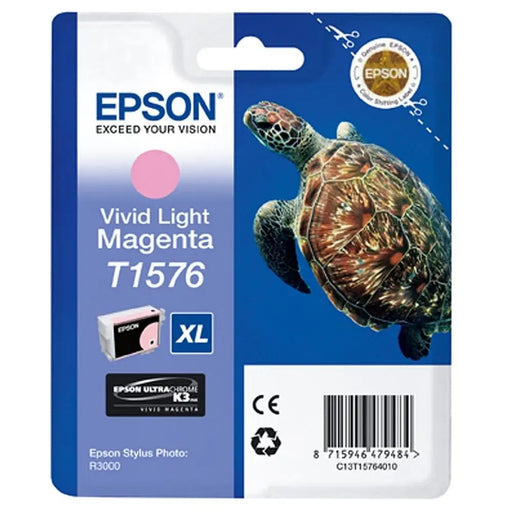 EPSON 5LB T1576 ink cartridge vivid light magenta standard capacity 1-pack blister without alarm - Консумативи за