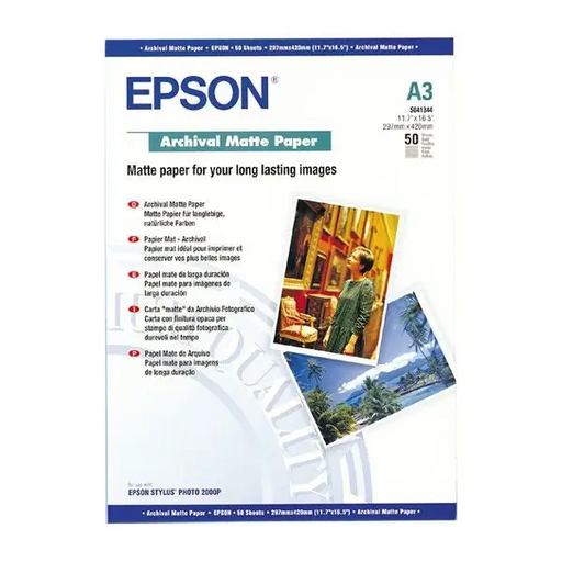 EPSON Matte archival paper inkjet 192g/m2 A3 50 sheets 1-pack - Офис и Фото хартии<<<Консумативи - Хартия<<<Печат