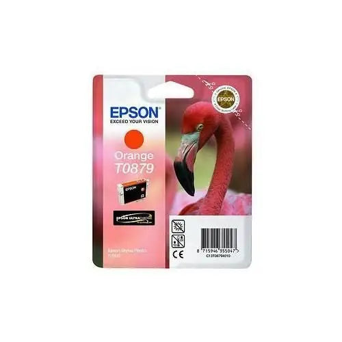 EPSON T0879 ink cartridge orange standard capacity 11.4ml 1-pack blister without alarm - Мастила и Мастилени