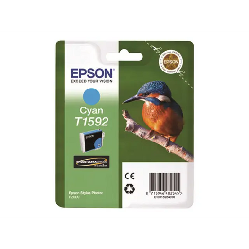 EPSON T1592 ink cartridge cyan standard capacity 1-pack blister without alarm Stylus Photo R2000 - Мастила и Мастилени