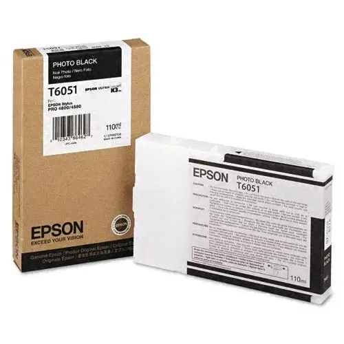 EPSON T6051 ink cartridge photo black standard capacity 110ml 1-pack - LFP мастила и LFP мастилени глави<<<Консумативи